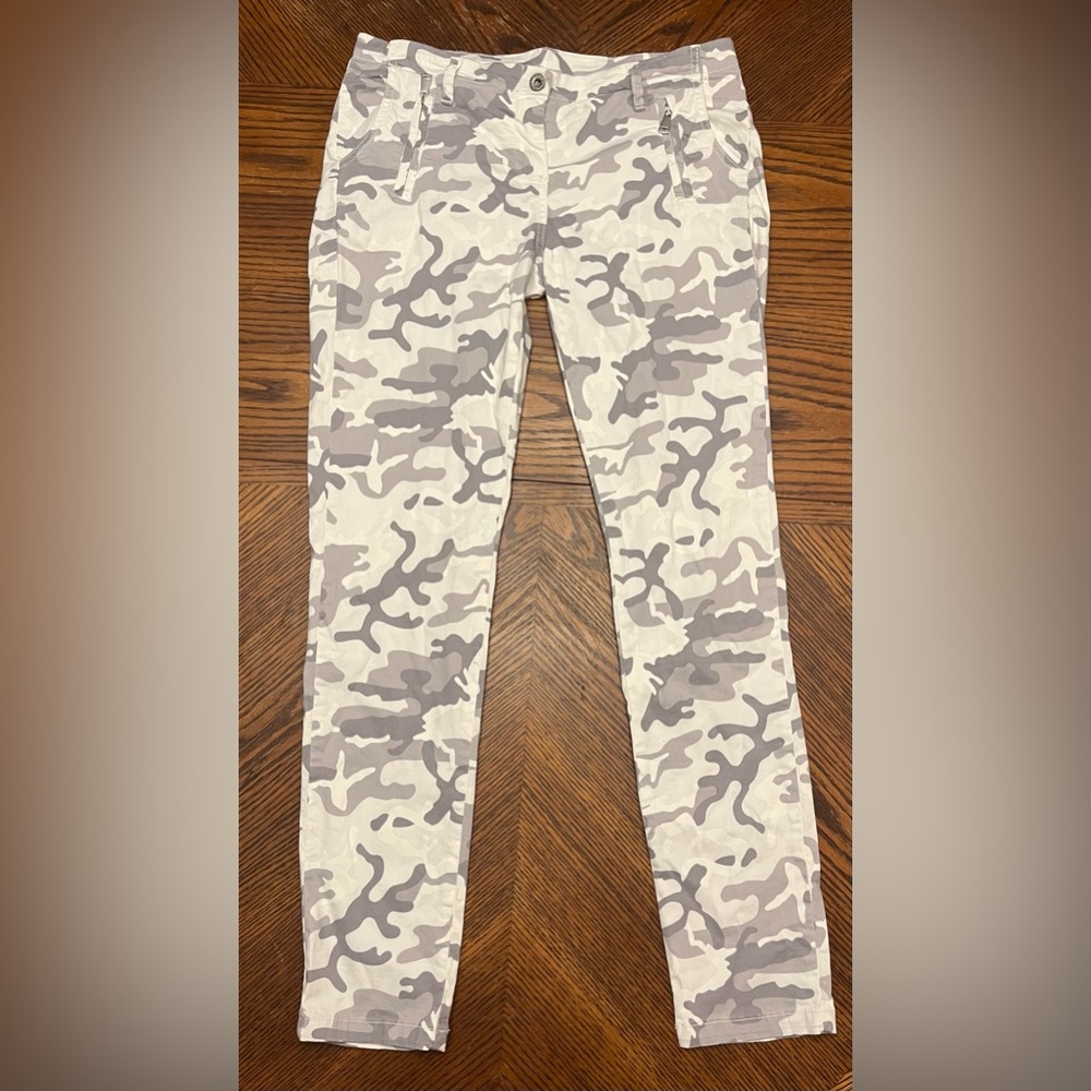 Suzy D London Grey Camouflage Combat Pants Womens Size Large New With Tags!